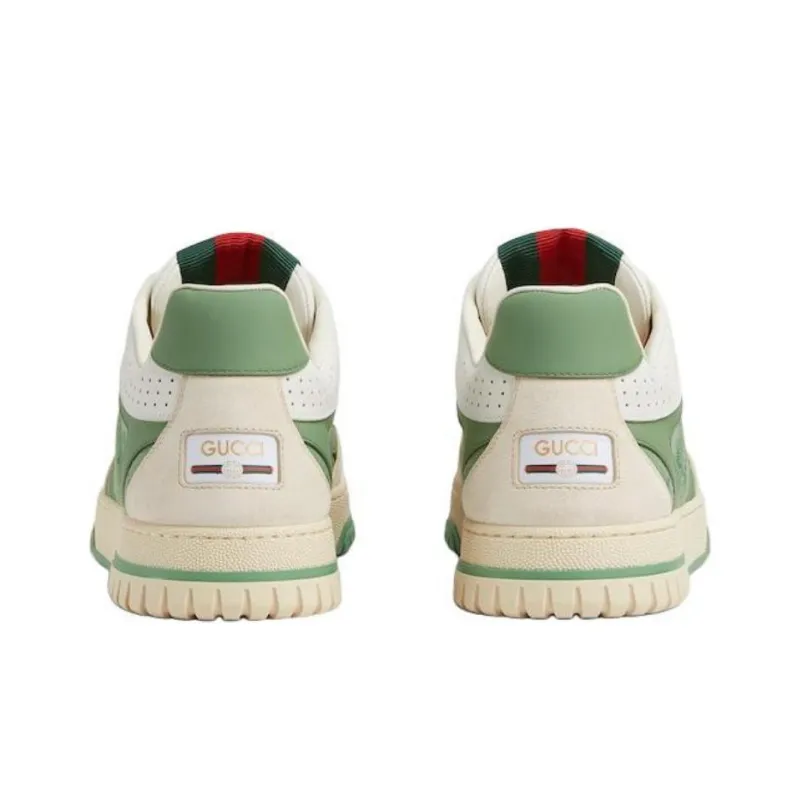 GUCCI Re Web Low Top Skateboard Shoes Men's Green-4