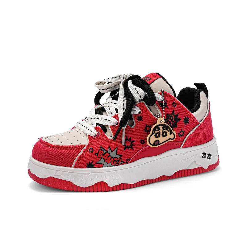Crayon Shinchan Lightweight Breathable Height Increasing Low Top Skateboard Shoes Unisex-71