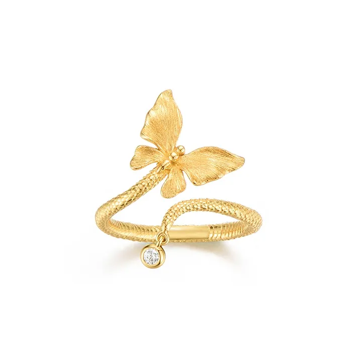 Trpopo S925 Silver Rings Women's Gold-0