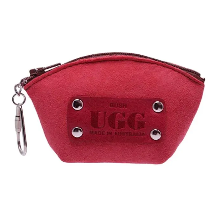 UGG Sheepskin Coin Purse Unisex Tomato Color-0