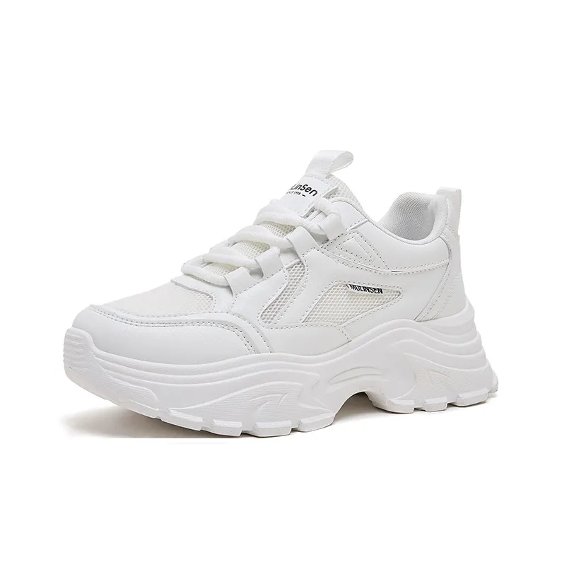 Mulinsen Slip Resistant, Abrasion Resistant, Breathable Low Top Chunky Sneakers Women's-1