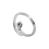 Green Diamond Serpent Ring