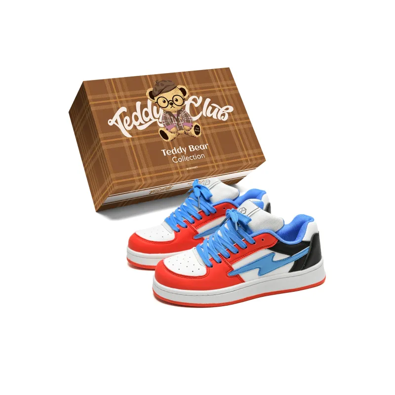 Teddy Bear Collection Coverage Slip Resistant And Abrasion Resistant Low Top Skateboard Shoes Unisex-7