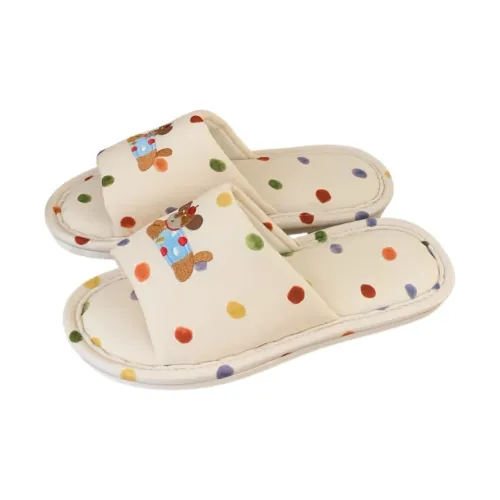 SHIGUDE Slippers Women's Milk Apricot Color