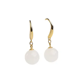 Oriental Jade Hetian Jade Earrings White Jade Women's