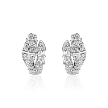 QLADY S925 Silver Stud Earrings Women's