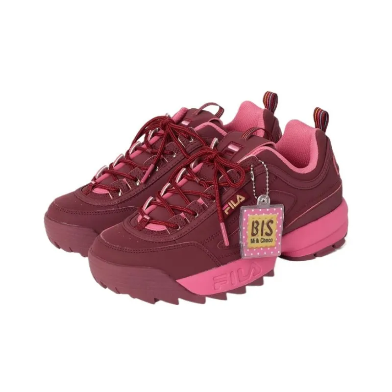 FILA Disruptor Slip-Resistant Low-Top Casual Shoes Unisex Purple-1