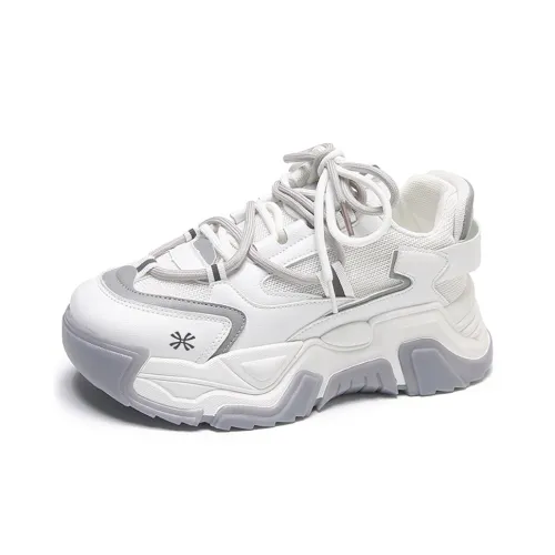 YUZHAOLIN Anti Slip And Wear Resistant Height Increasing Low Top Chunky Sneakers Women's