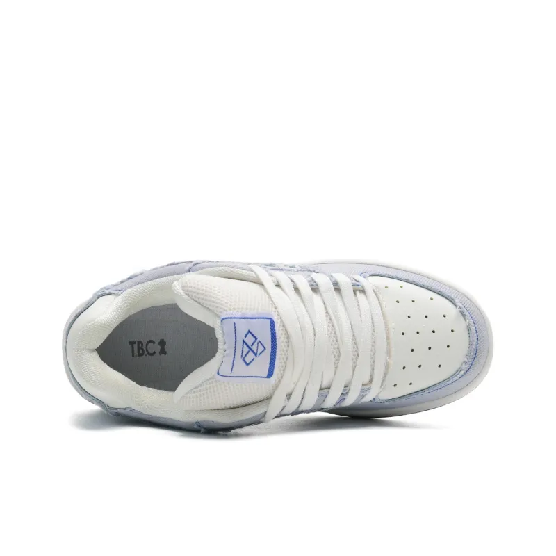 Teddy Bear Collection Coverage Slip Resistant And Abrasion Resistant Low Top Skateboard Shoes Unisex Gray Blue-4