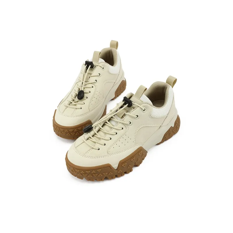 UBZ Abrasion Resistant Low Top Hiking Shoes Women's Moon White-3