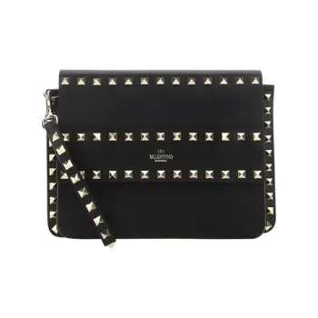 Valentino Cow Leather Shoulder Bag Crossbody Bag Women's Black
