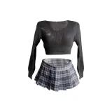 Black Skirt Black Clothing Set
