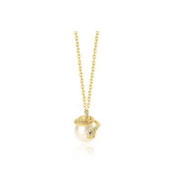 SHEEHHYY S925 Silver/Zircon/Faux Pearl Necklaces Unisex