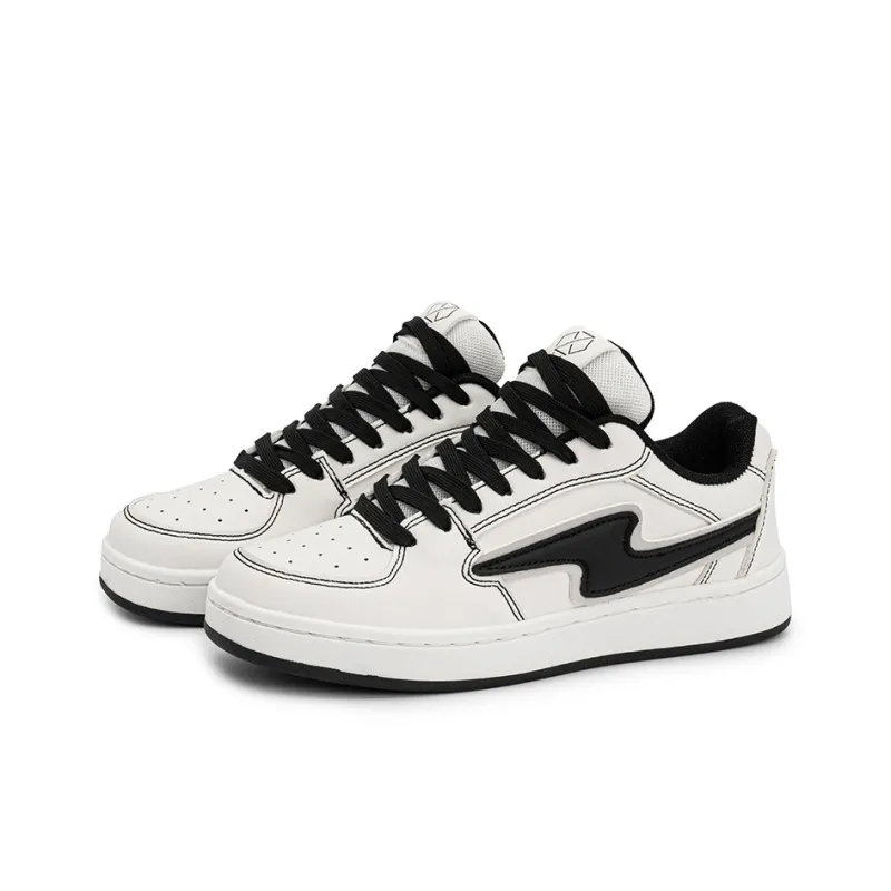 Medd Non-slip Lightweight Low-Top Skateboard Shoes Unisex White And Blue Mandarin Ducks-12