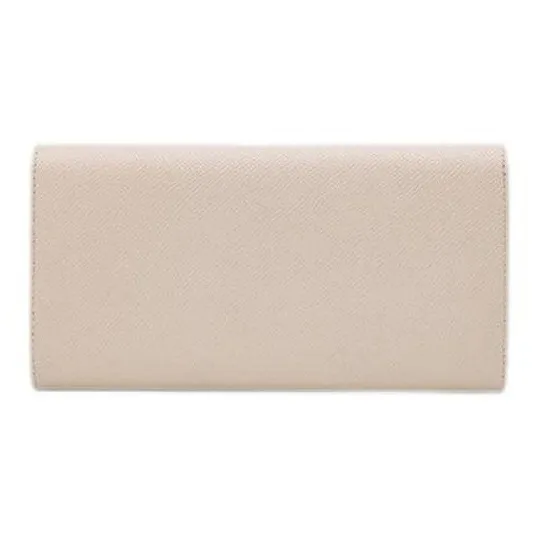 HONGU Split Cow Leather Wallet Regular Women's Pitch Black/Ecru-7