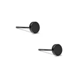 999 Fine Silver[Black 1 Pair]5mm Eh-2057.ebI