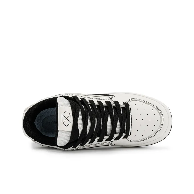 Medd Non-slip Lightweight Low-Top Skateboard Shoes Unisex White And Blue Mandarin Ducks-14