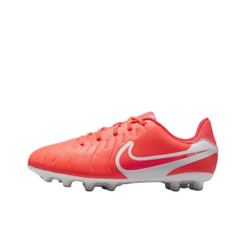 Nike Tiempo Legend 10 Anti Slip Wear Resistant Low Top Kids' Soccer Shoes Hot Lava Orange/White Kids'
