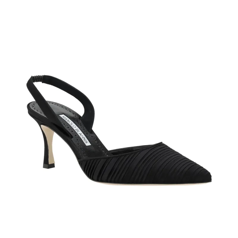 MANOLO BLAHNIK Carolyne Slim Heel High Heels 7cm Women's Black-2