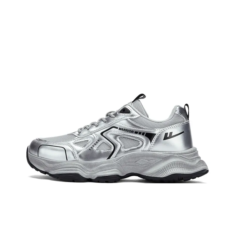 WARRIOR Chunky Sneakers Men Low Top Silver-0