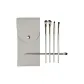 Gold 5 Pcs Eye Shadow Brush+PU Brush Case