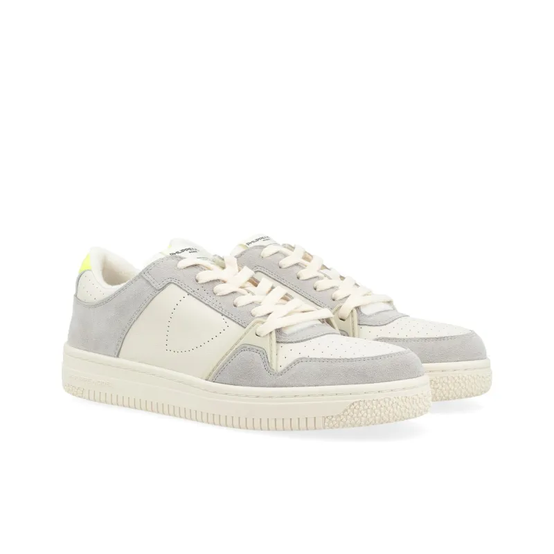 PHILIPPE MODEL La Grande Slip Resistant Low Top Skateboard Shoes Men's Beige Gray-3