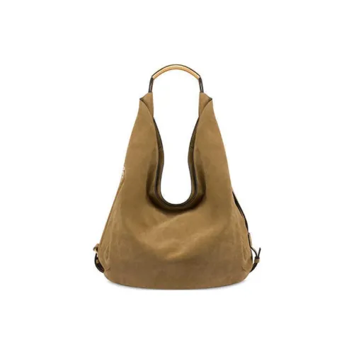 MOSCHINO Calfskin Handbag Shoulder Bag Large Size Women's Brown