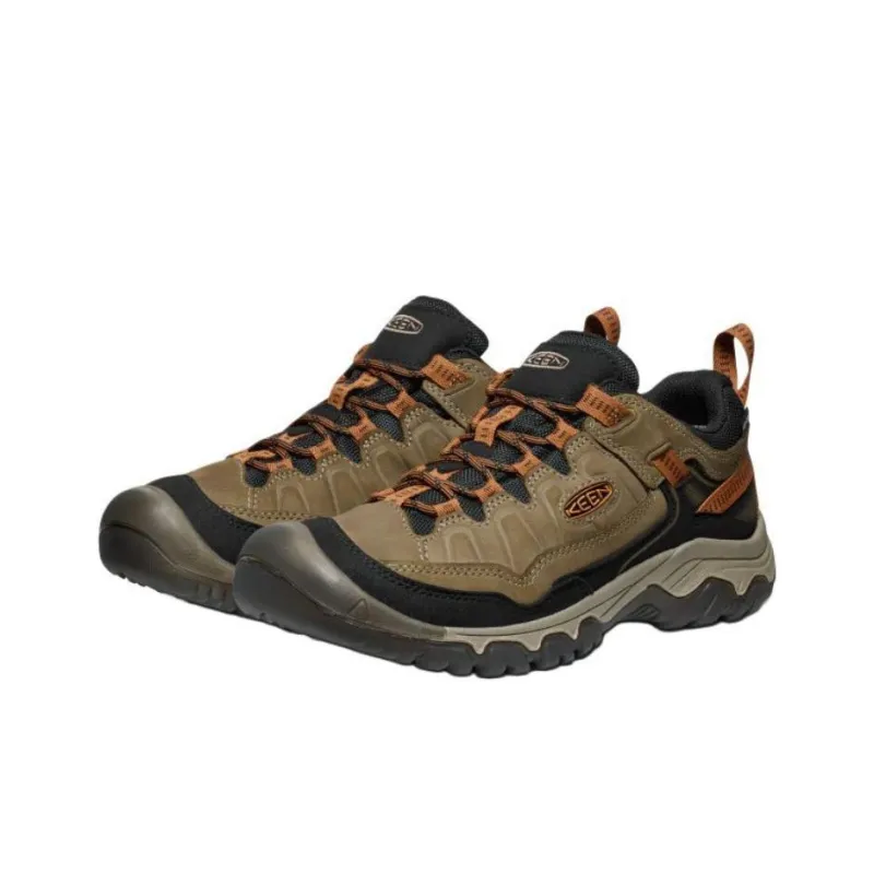 KEEN Targhee 4 Anti Slip Wear Resistant Low Top Hiking Shoes Men's Brown Black-1