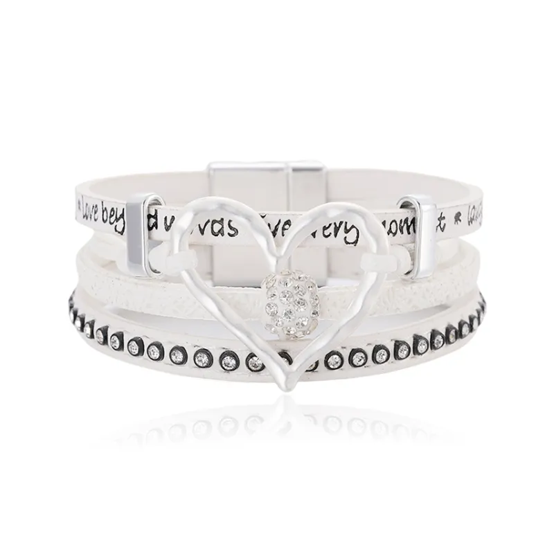 SHEEHHYY Alloy/Leather/Rhinestone Bangles Unisex-0
