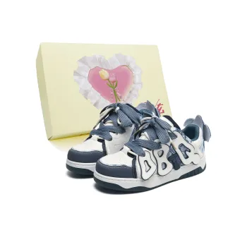FULLXUAN Dopamine Dressing Color Block, Niche Design Letter Low Top Skateboard Shoes Women's Box Included