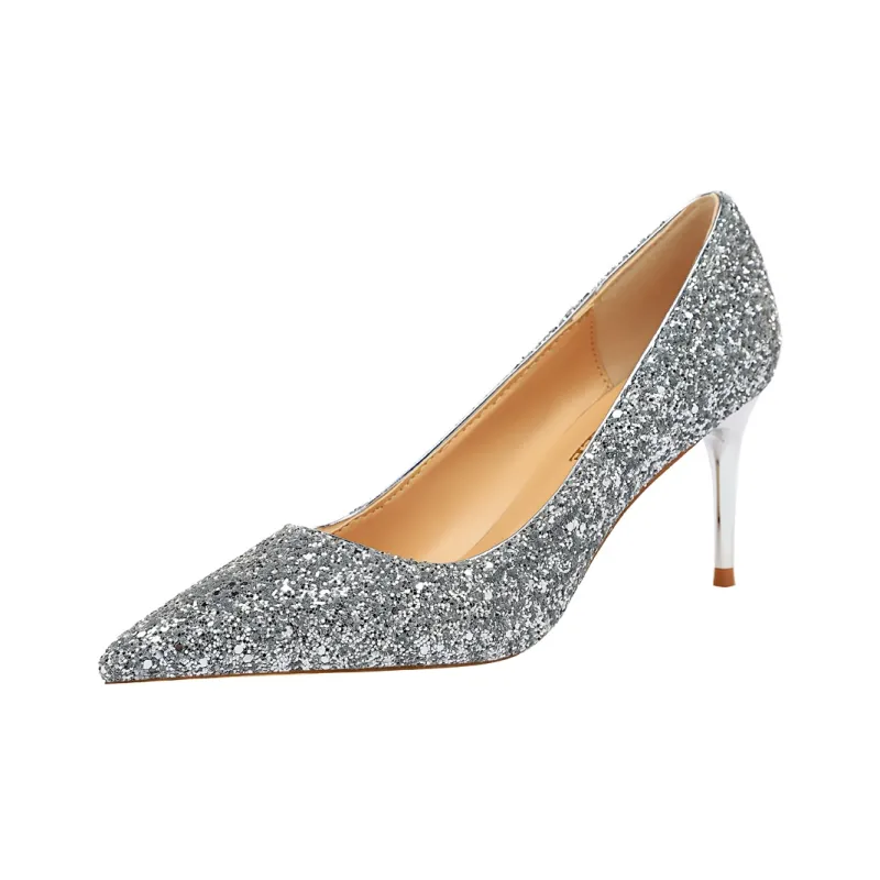 QITUMAUL Slim Heel High Heels 7cm Women's-16