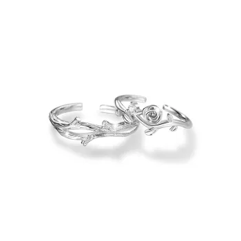 PHOENIXSILY 925 Sterling Silver Rings Unisex