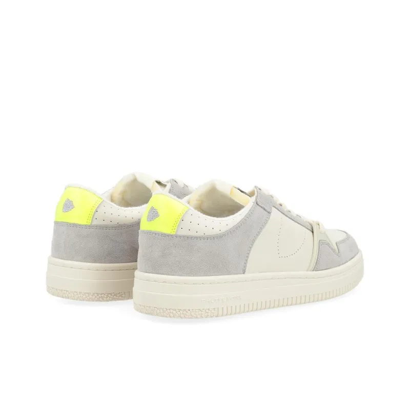PHILIPPE MODEL La Grande Slip Resistant Low Top Skateboard Shoes Men's Beige Gray-5