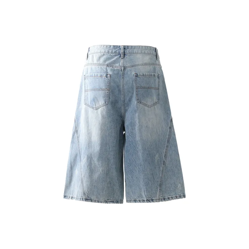 VINMUK Denim Shorts Unisex Blue-2