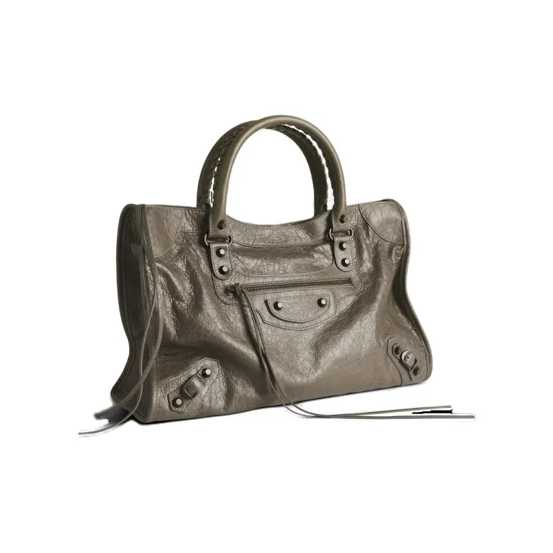 Balenciaga Le City Lambskin Tote Bag Shopping Bag Shoulder Bag Handbag Medium Size Women's Army Green-1