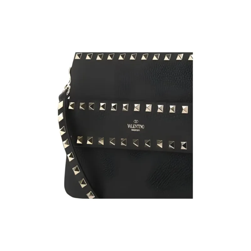 Valentino Cow Leather Shoulder Bag Crossbody Bag Women's Black-2