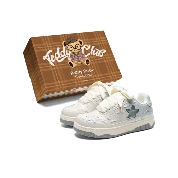 Teddy Bear Collection Coverage Anti Slip And Wear Resistant Low Top Skateboard Shoes Women's