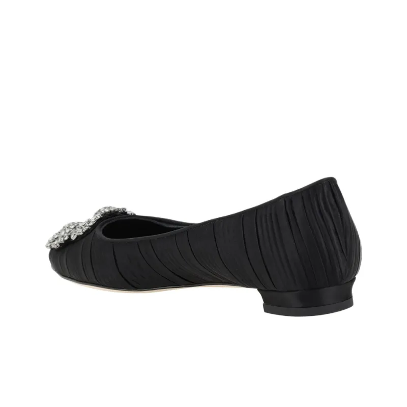 MANOLO BLAHNIK Hangisiflat Casual Single Shoes Women's Black-3