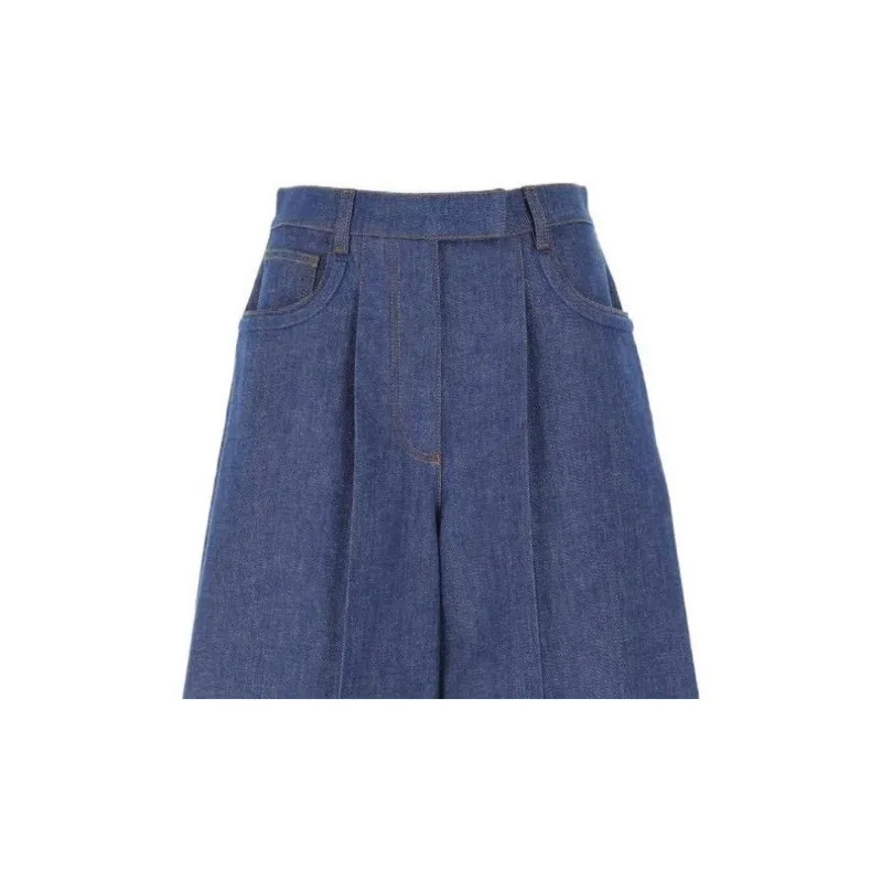 FENDI SS23 Casual Shorts Women's Denim Blue-2