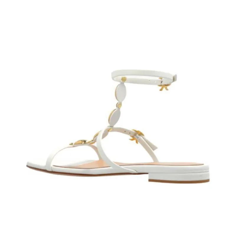 GIANVITO ROSSI Kalinda One Strap Sandals Women's White-3