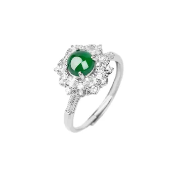 CUIYURIJI Glutinous Jade Jadeite Rings Women's