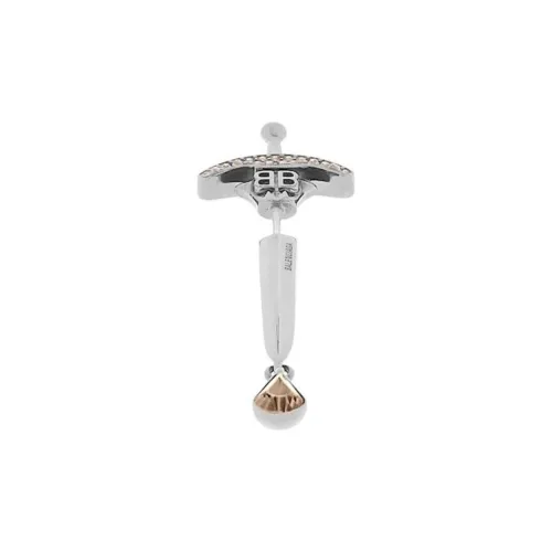 Balenciaga Recycled Brass Earrings Women's Silver