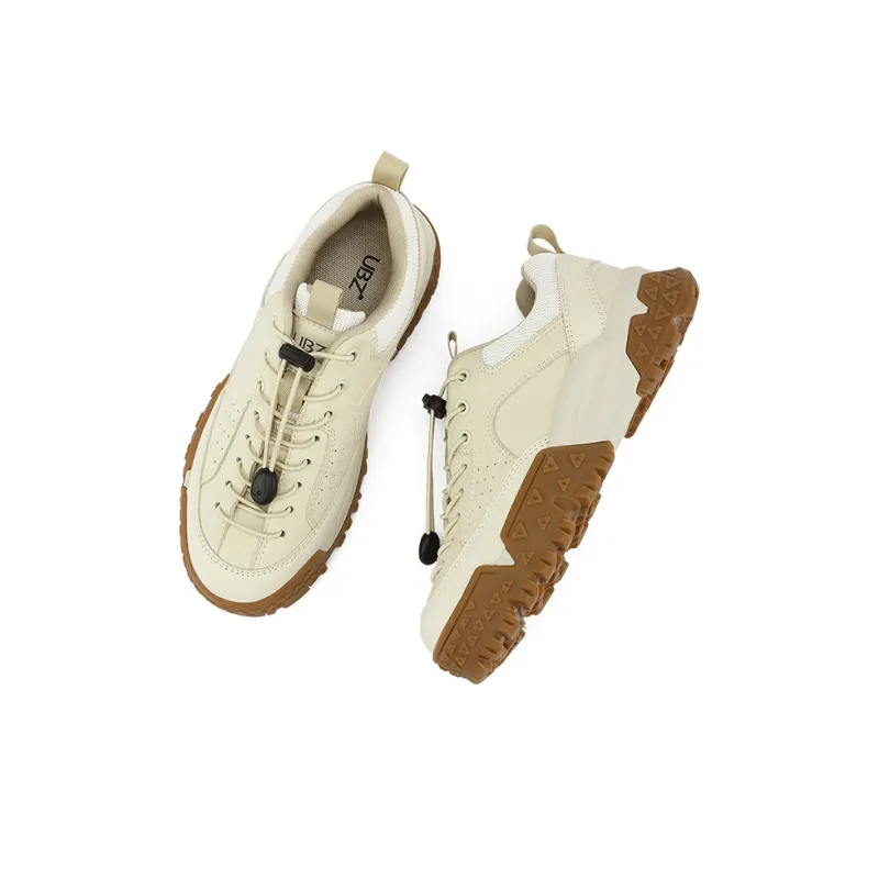 UBZ Abrasion Resistant Low Top Hiking Shoes Women's Moon White-2