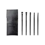 Black 5 Pcs Eye Shadow Brush+Storage Bag
