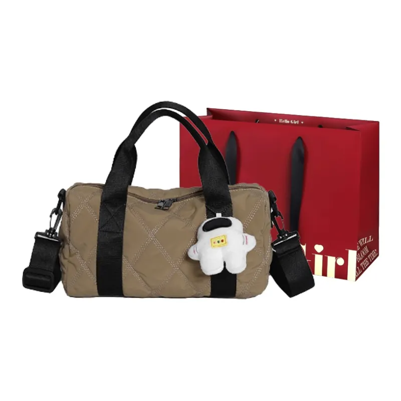 GOX Nylon Shoulder Bag, Crossbody Bag, Handbag Regular Women's White/Khaki/Green/Pink-11