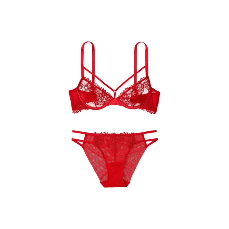 Victoria's Secret Underwear Set Women's Red-0