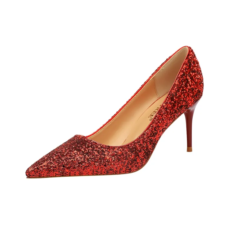 QITUMAUL Slim Heel High Heels 7cm Women's-7