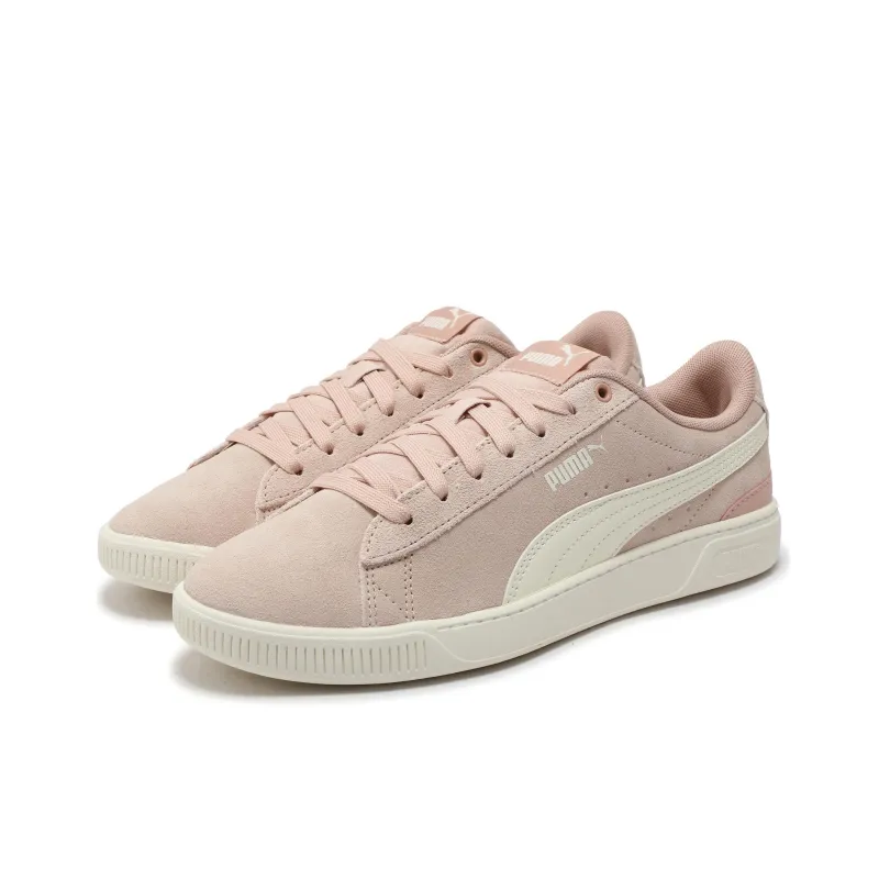 PUMA Vikky V3 Anti Slip Wear Resistant Low Top Skateboard Shoes Women's Rose Pink White-2