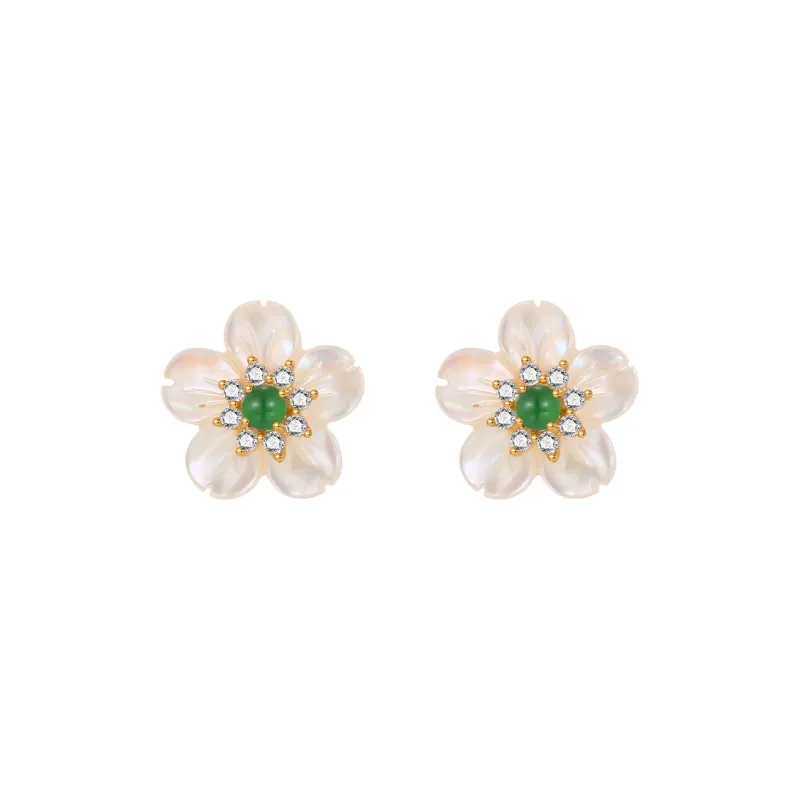 QIXIANG Ice Glutinous Stud Earrings Women's-0