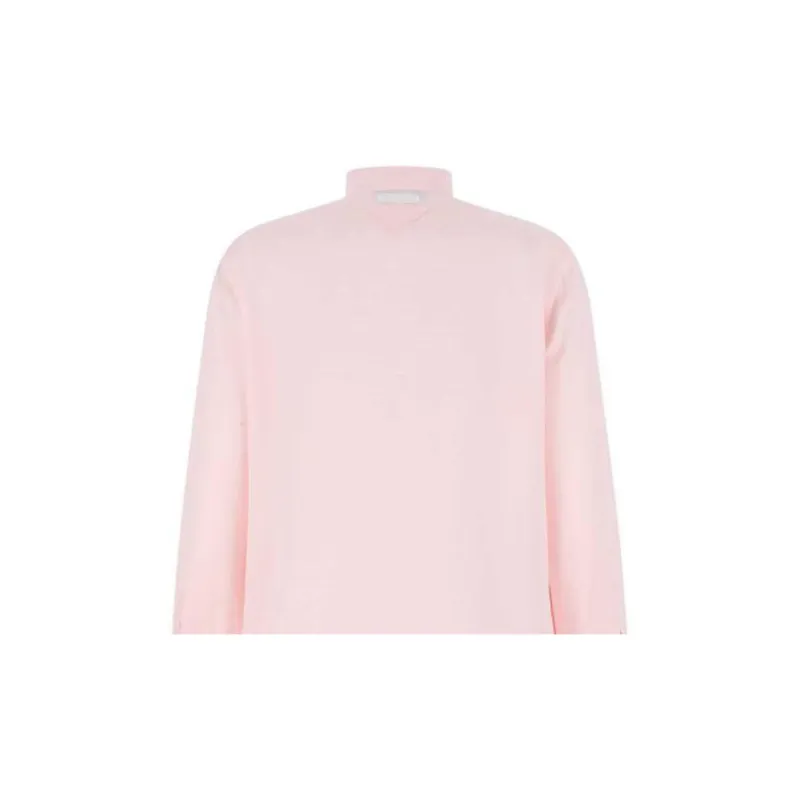 PRADA Buttoned Tie Long-Sleeved Shirt-4